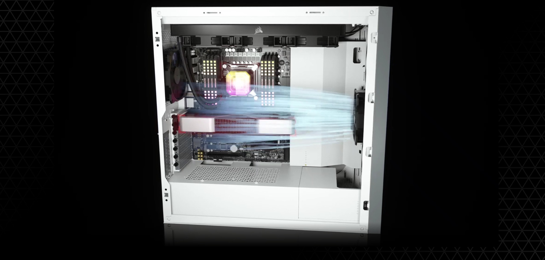 Vỏ máy tính Corsair 5000D Airflow TG White giới thiệu 4